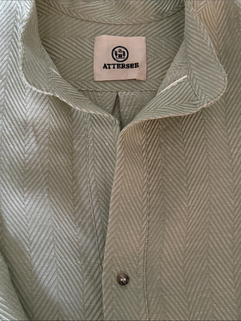 Attersee The Pop-Over Shirt Cypress Herringbone — image 4 of 8